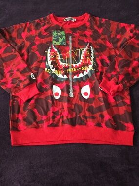 Bape PONR Red Camo Sweatshirt